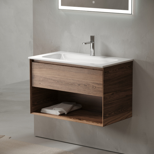 Тумба под раковину Sancos Marmi 1.0 MR1.080ECH 80х40 подвесная цвет коричневый - фото 5